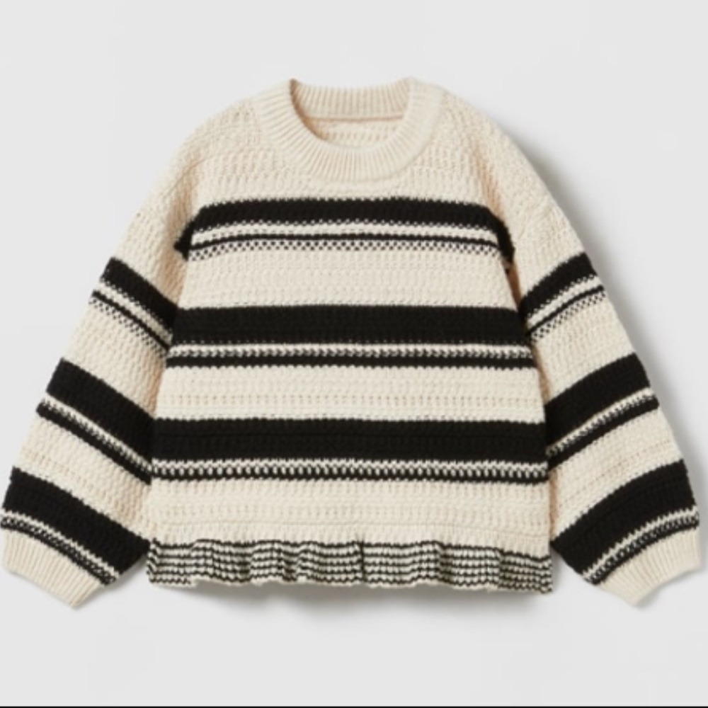RUFFLED KNIT SWEATER - Picture 2 of 2